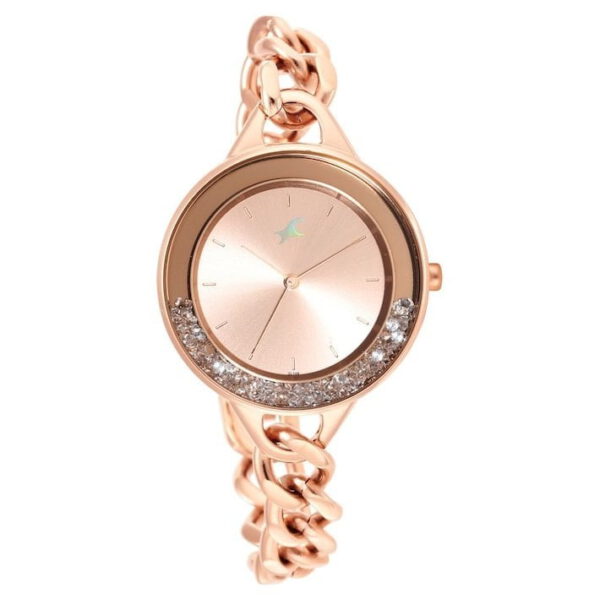 GLITCH ROSE GOLD DIAL ROSE GOLD BRASS STRAP WATCH 68026WM01