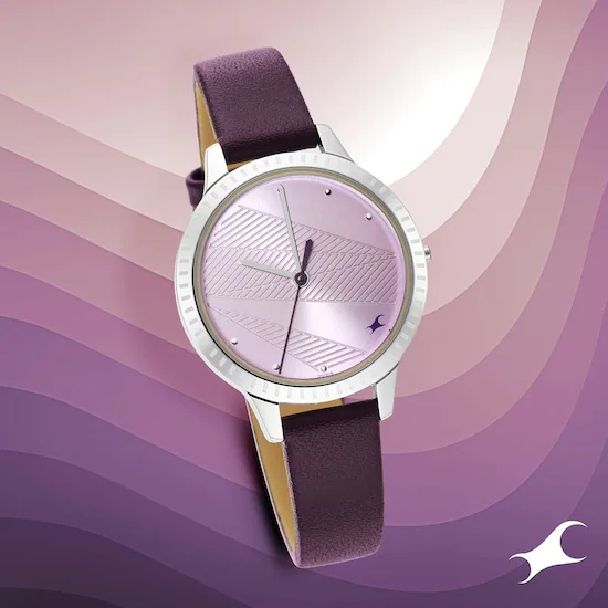 Fastrack purple 2025 dial watch