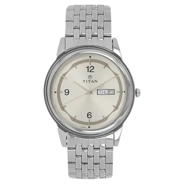 TITAN 1638SM01 Silver Dial Watch
