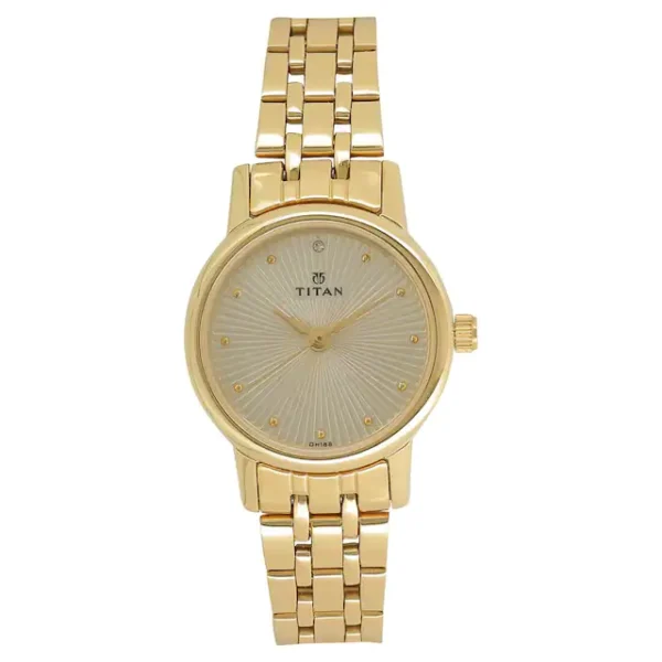 TITAN 2593YM01 Champagne Dial Watch