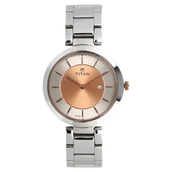 TITAN 2480KM01 Rose Gold Ladies Watch