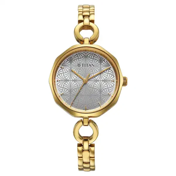 TITAN Silver Dial Watch for Women 2702YM01