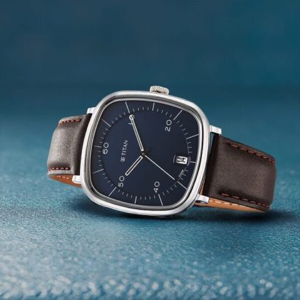 TITAN Neo Curve Anthracite Brown Watch for Men 1885SL03