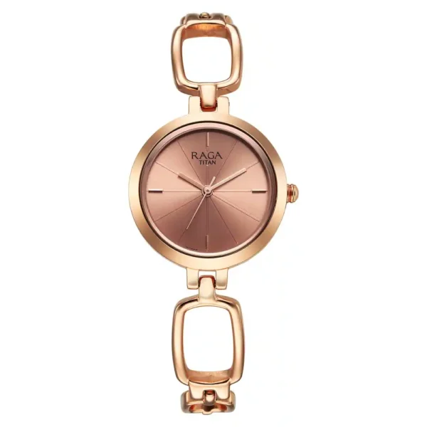 TITAN Raga Rose Gold Dial Watch for Women 2725WM01
