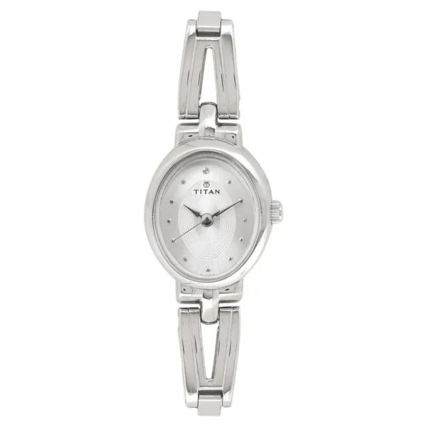 Titan 2594SM01  Silver Dial Stainless Steel Watch for Women