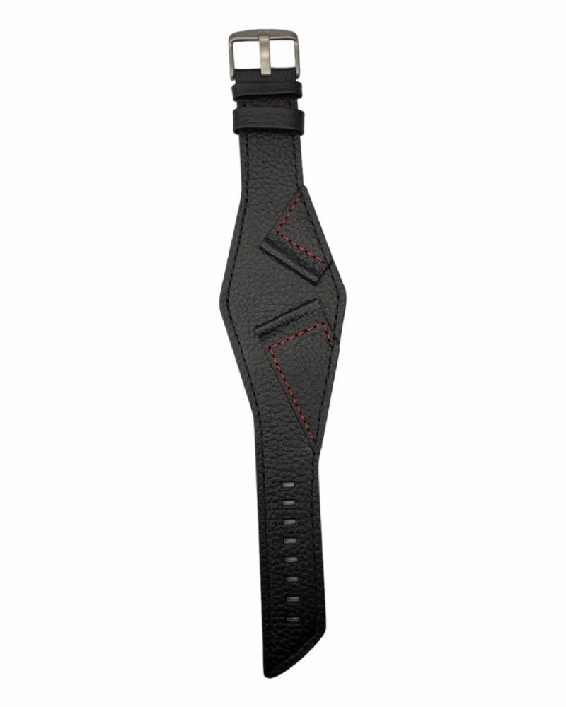 Fastrack 26mm Cervo Black leather strap for biker watch  3022sl02/3022sl01