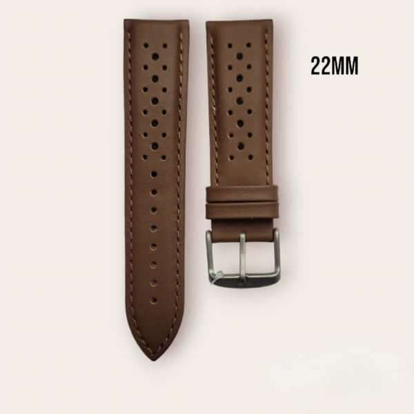 22 mm  Tan leather strap for 3124sl06