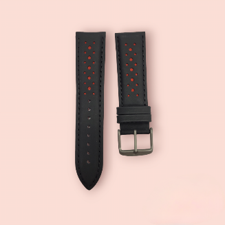 fastrack 22 mm RIVIERA BLACK leather strap for 3124sl05