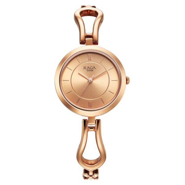 Titan Raga 2727WM01 Rose Gold Dial Watch for Women