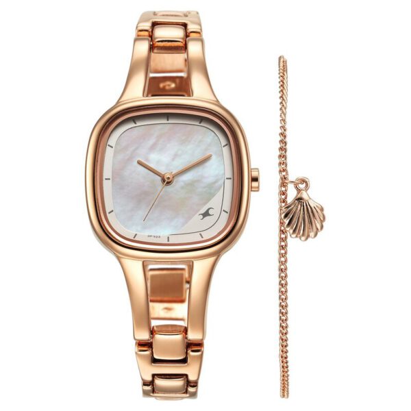Fastrack Pulse Quartz Analog Mother Of Pearl Dial 6147WM01F  Watch for Girls