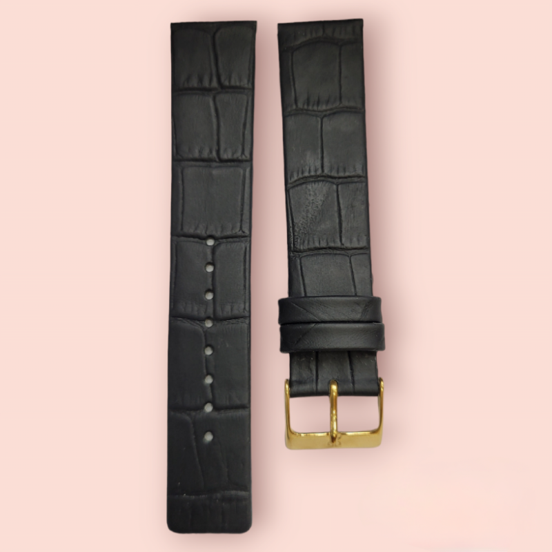 TITAN Crorcodail Black Straps 20mm for Titan EDGE