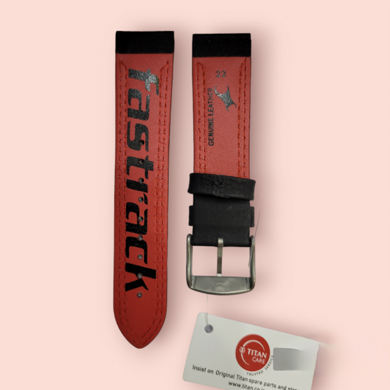 FASTRACK 38015pl01/38016pl01 black 22mm Leather Straps - Image 2