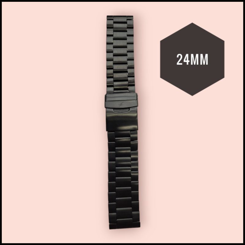 Fastrack 24 mm black Stainless Steel 3099nm Strap