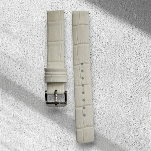 Titan 14mm white Leather Straps for women watch