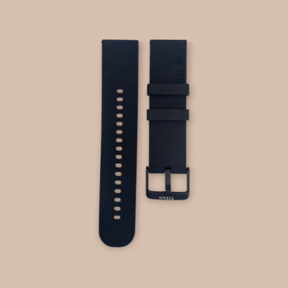 Black 22mm Titan Silicone Strap for Smartwatches