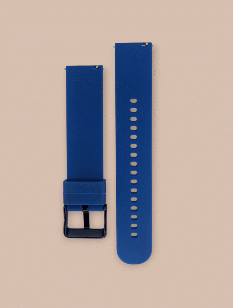 Titan Blue 20mm Silicone Strap for Smartwatches - Image 2