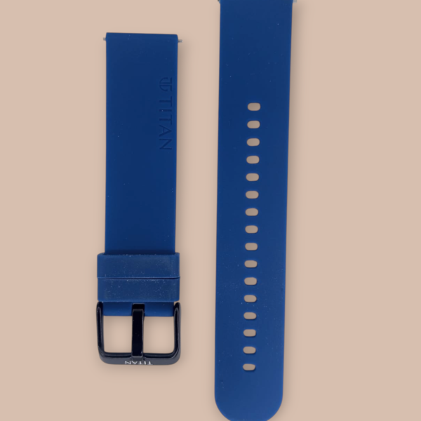 Titan Blue 22mm Silicone Strap for Smartwatches – Premium Sports & Everyday Band