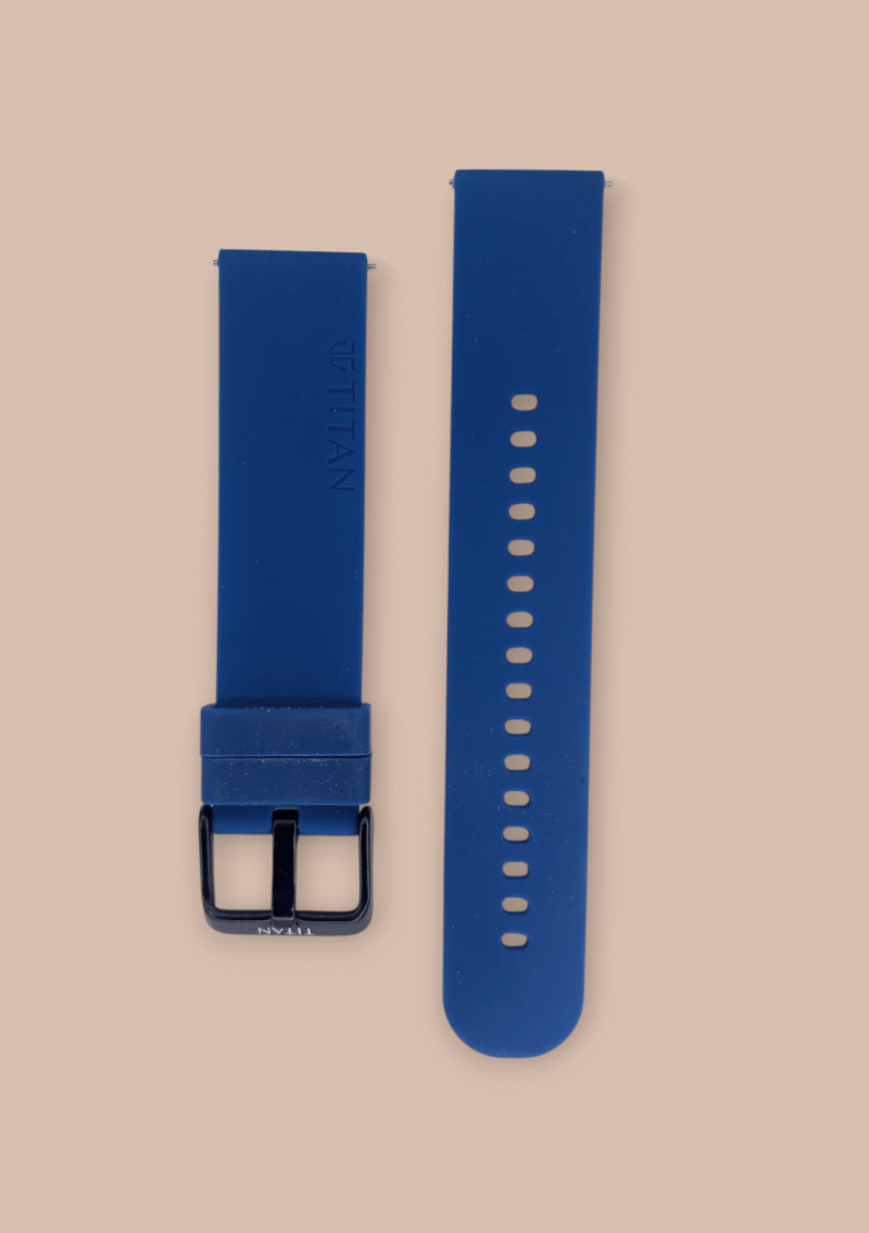 Titan Blue 20mm Silicone Strap for Smartwatches