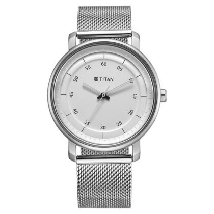 Titan Workwear 1884SM01 Quartz Analog Silver Dial Watch for Men