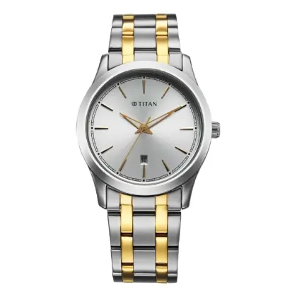 Titan 1823BM03 – Silver White Dial Analog Watch for Men