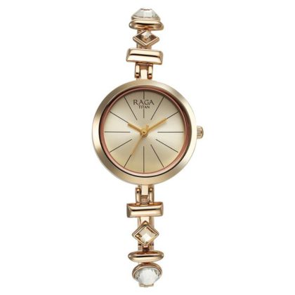 Titan Raga Viva 2606WM12 – Rose Gold Dial Analog Watch with Date