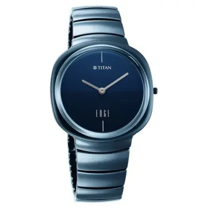 Titan Edge Squircle 1841QC04 Atlantic Blue with Glossy Ceramic Unisex Watch