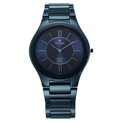 Titan Edge Ceramic 1696QC03 Blue Dial Watch