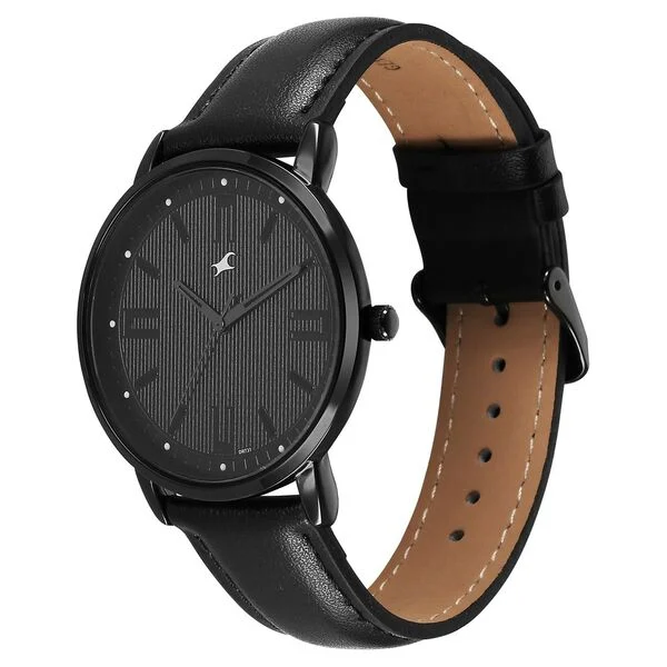 Fastrack Stunners X 38159NL01 Quartz Analog Black Dial Leather Strap Watch - Image 2