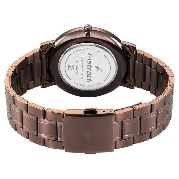Fastrack Stunners X 38163qm01 Quartz Analog  Brown Dial Stainless Steel Strap Watch - Image 4
