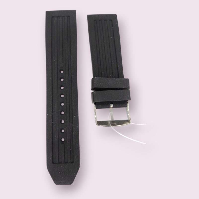 Fastrack 24 mm Black Silicone Strap –  Compatible with 38035SP03 - Image 2