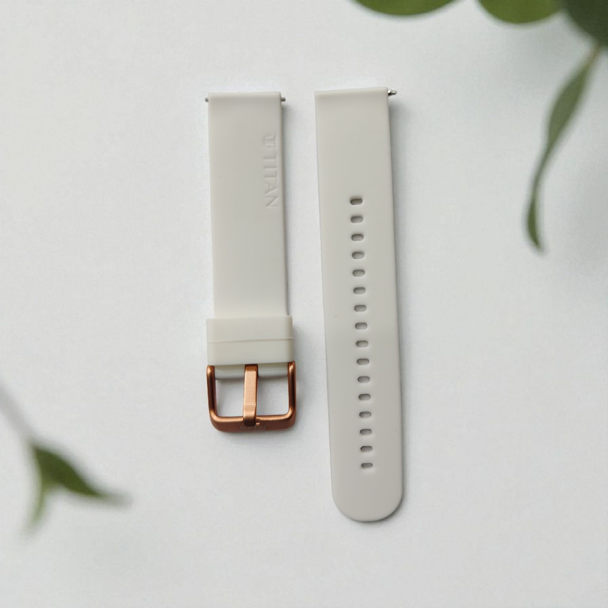 Titan White 20mm Silicone Strap for Smartwatches – Premium, Soft & Stylish Replacement Band