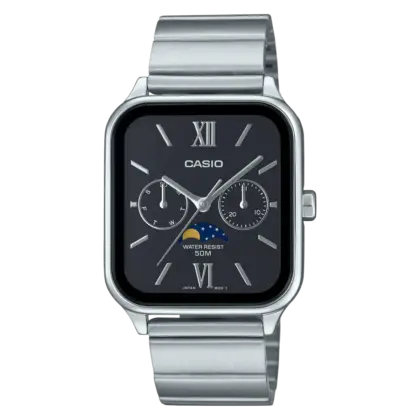 Casio MTP-M305D-1A2V – Stainless Steel Moon-Phase Men’s Watch