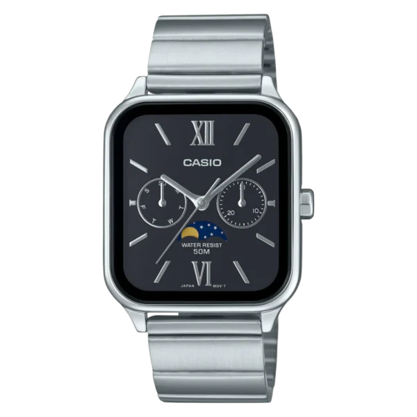 Casio MTP-M305D-1A2V – Stainless Steel Moon-Phase Men’s Watch