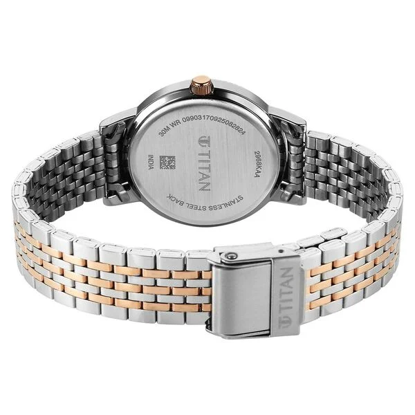 Titan Karishma 2968km01 Red Dial Two Toned Watch For Women - Image 6