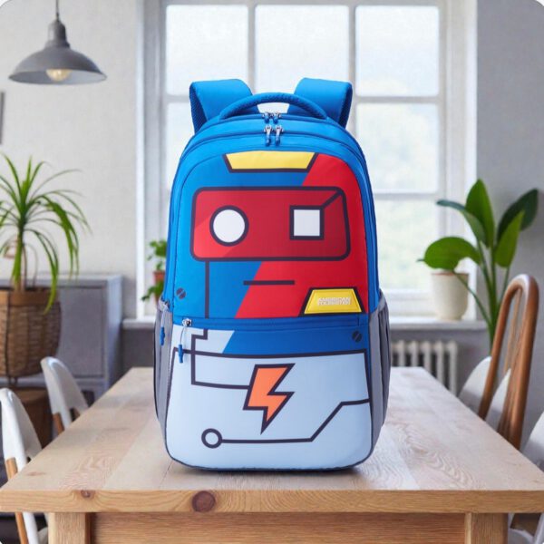 AMERICAN TOURISTER Toodle 4.0 Robo (Robot Print) Blue Backpack