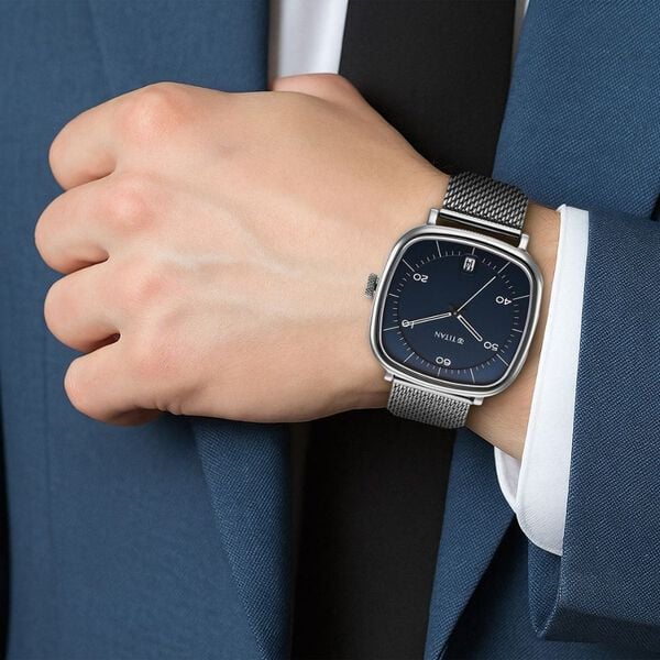 TITAN Neo Curve Blue dial Watch for Men 1885SM02 - Image 5