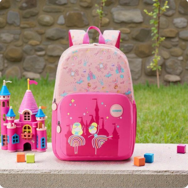 American Tourister Lush Kids princess pink Printed School Backpack
