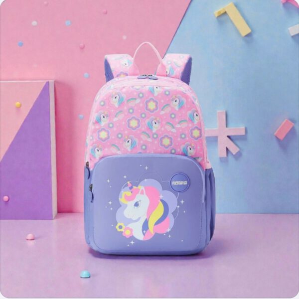 American Tourister Lush Kids UniCorn Lavender Printed School Backpack