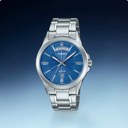 Casio MTP‑1381D‑2AVDF Men's Stainless Steel Blue Dial Watch