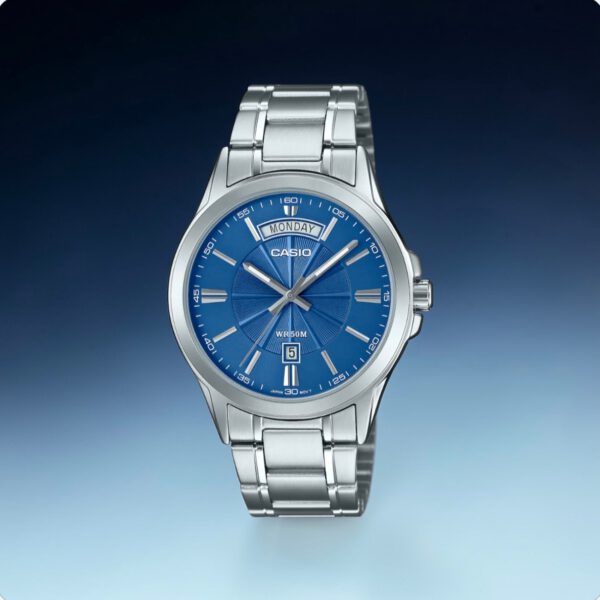Casio MTP‑1381D‑2AVDF Men's Stainless Steel Blue Dial Watch