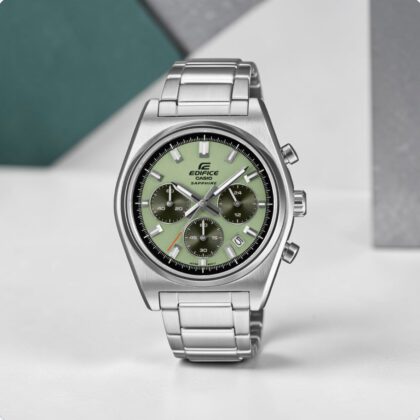 Casio Edifice EFB-730D-3AV Green Dial Chronograph Watch