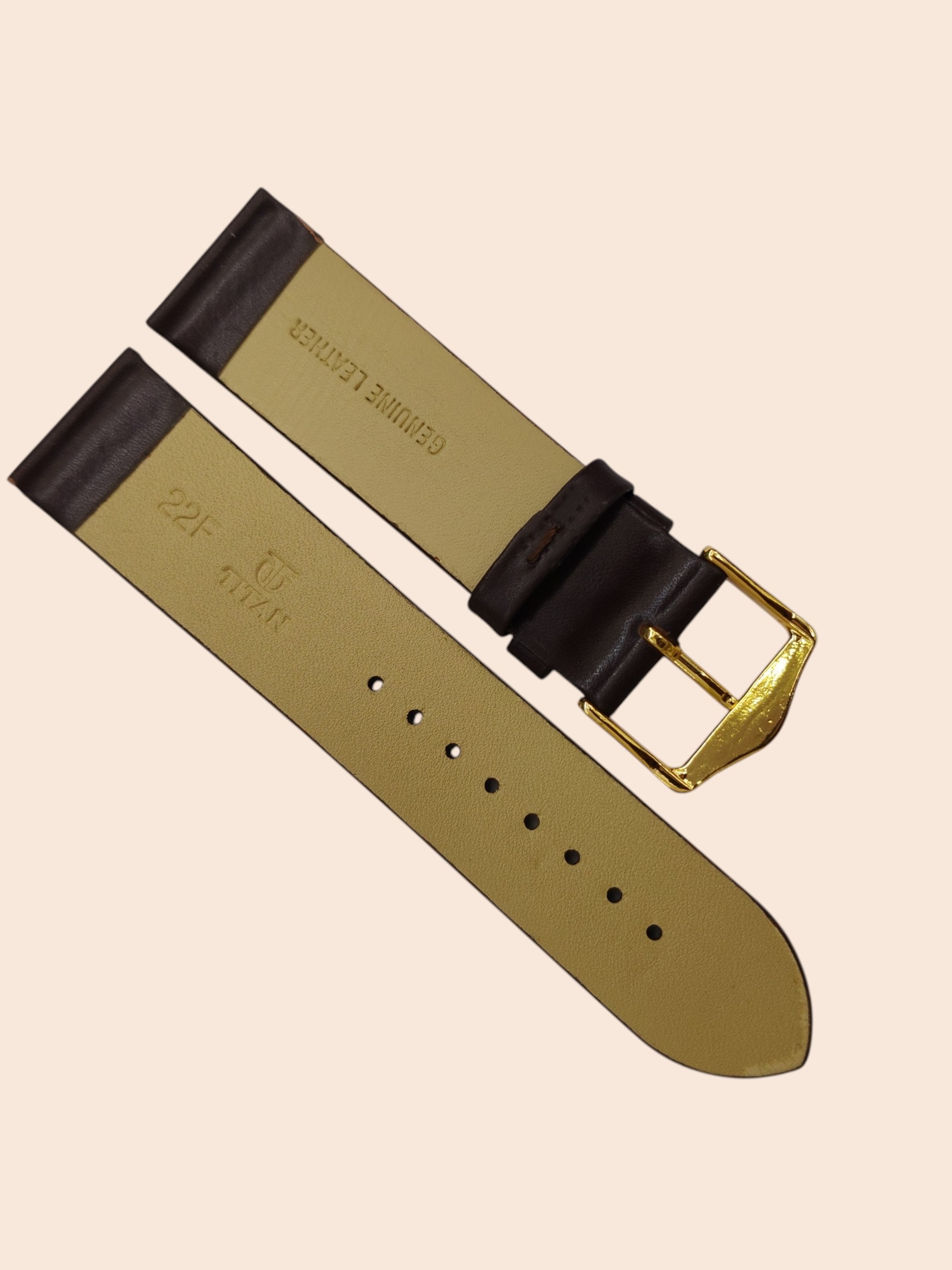 Titan 22mm HCCL Brown leather strap with GP BUCKLE - Image 2