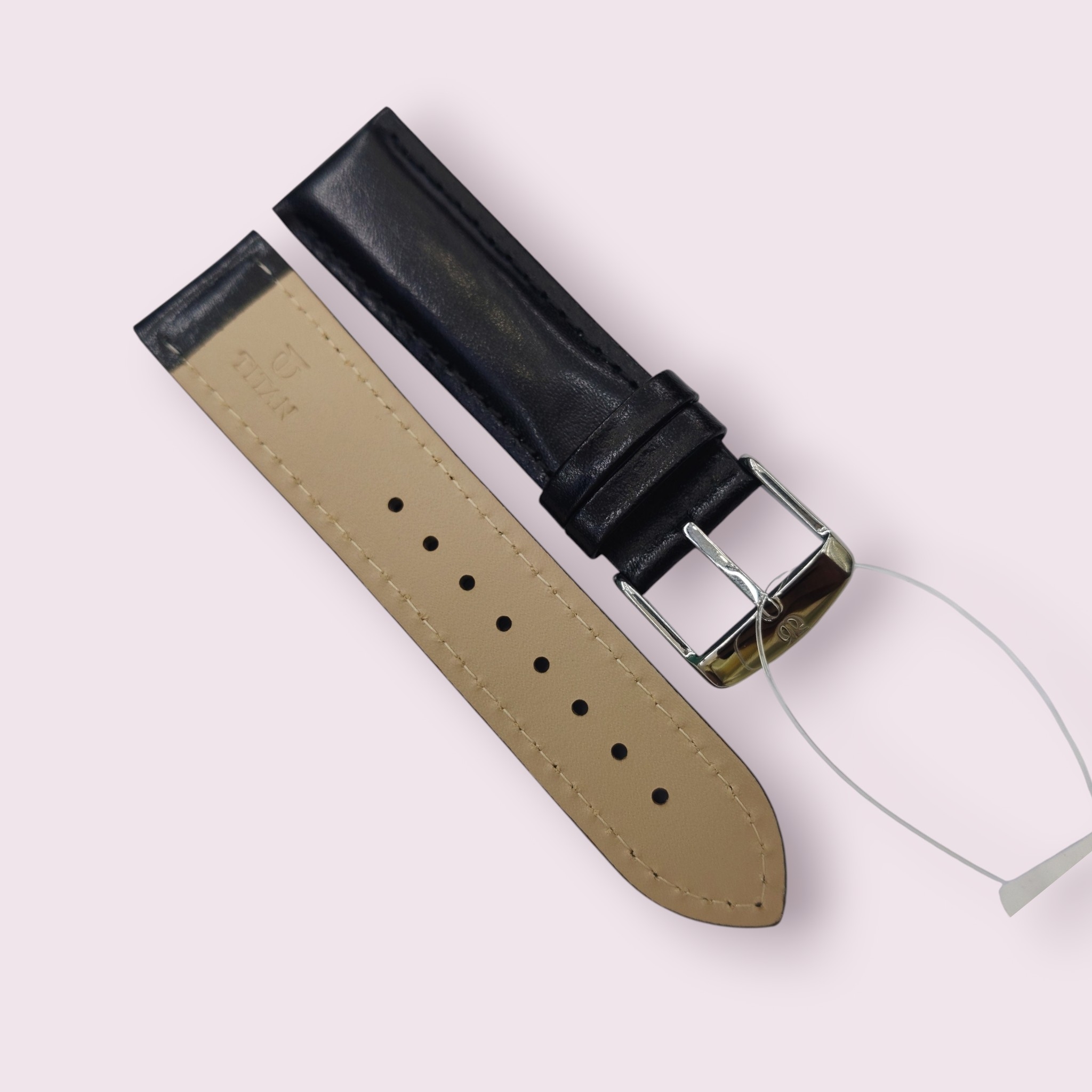 Titan 22 mm ELEPHNTA-BLACK Genuine Leather Straps for 1730sl01 - Image 2