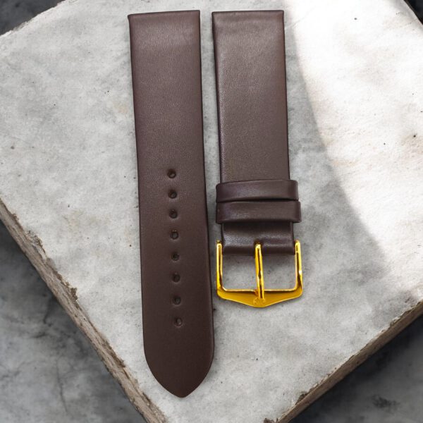 Titan 22mm HCCL Brown leather strap with GP BUCKLE