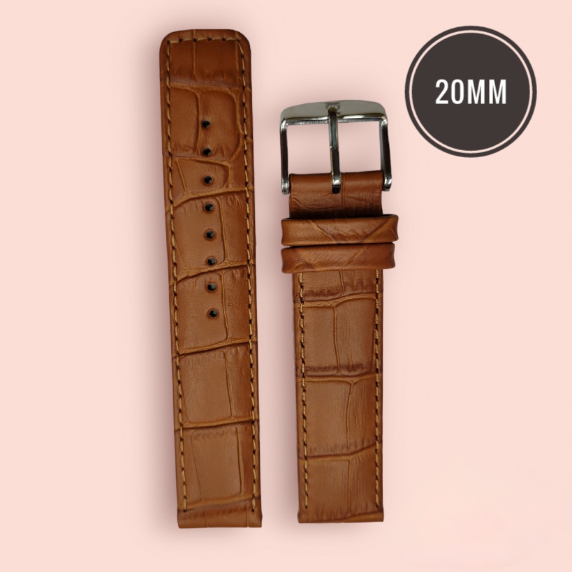 Titan Cardam TAN 20mm leather strap