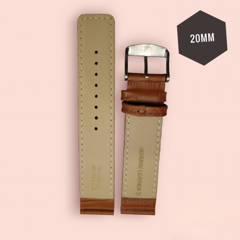 Titan Cardam TAN 20mm leather strap - Image 3