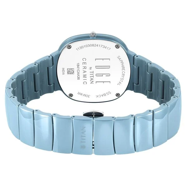 Titan Squircle Camo 1841QC07 Blue EDGE Ceramic Analog Watch – Unisex - Image 4