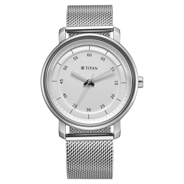 Titan Workwear 1884SM01 Quartz Analog Silver Dial Watch for Men