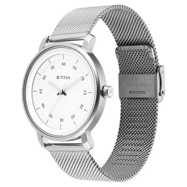 Titan Workwear 1884SM01 Quartz Analog Silver Dial Watch for Men - Image 2