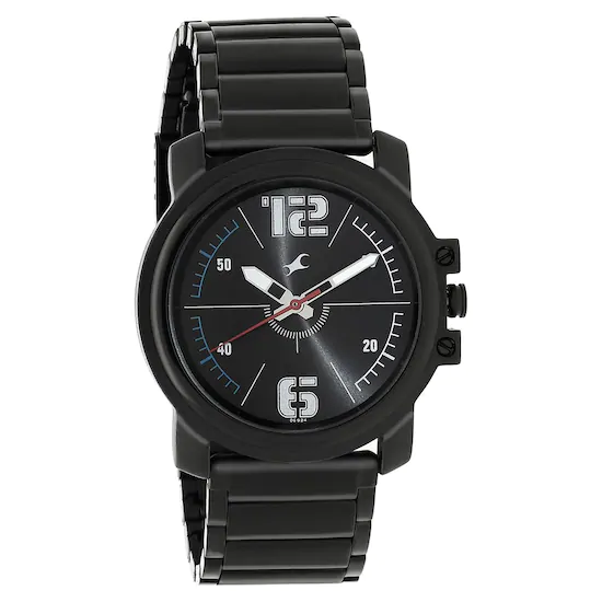 FASTRACK 3039NM02 BLACK DIAL STAINLESS STEEL STRAP WATCH